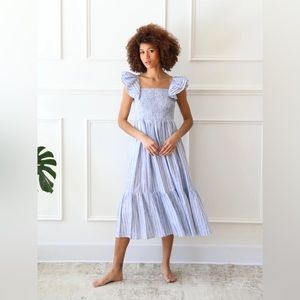 NWT MILLE Olympia Dress in Montauk Stripe Linen